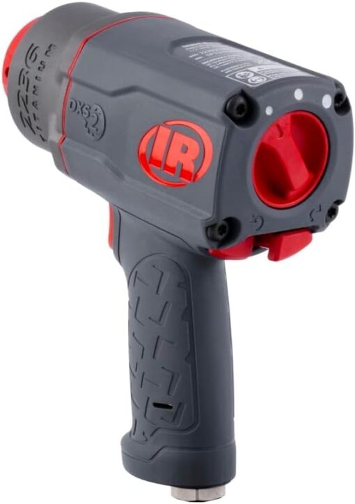 Ingersoll Rand 2236QTIMAX DXS2 1/2" Air Impact Wrench, Quiet, 1,500 ft-lb Torque, Titanium Hammer Case, Friction Ring Retainer, Pistol, Interchangeable Anvil, Multifunctional Tool - Image 3