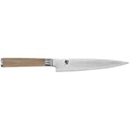 Shun Classic Blonde 5 Piece Starter Block Set, Includes 8" Chef, 3.5" Paring & 6" Utility Knives, Handcrafted Japanese Knife Block Set, Damascus Stainless Steel Cladding, Pakkawood Handle - Image 3