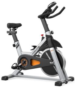 YOSUDA Indoor Cycling Bike Stationary - Cycle Bike with Ipad Mount ＆Comfortable Seat Cushion (Gray)