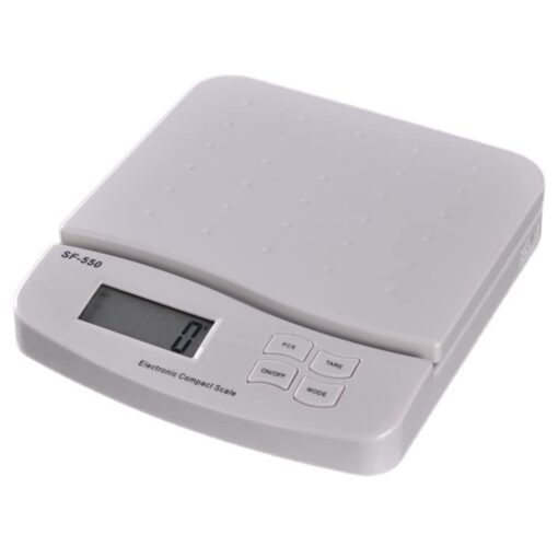 Digital Commercial Food Scale Electronic Kitchen Stainless Steel Counting Balance Highly Accurate Multifunction for Cooking Baking (White 25kg/1g)