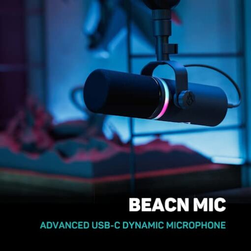 BEACN Dark Dynamic USB Mic for PC - Professional Microphone for Podcast, Gaming, Streaming - Studio-Quality Desk Mic for YouTube, Twitch, and Recording. Microphone for PC, Gaming & Streaming - Image 9