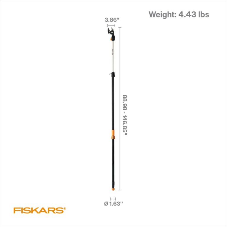 Fiskars 2-in-1 Extendable Tree Pruner and Pole Saw (Extends 7.9 - 12 feet) with Rotating Head, Pruning Stik Model with15-Inch Double-Grind Saw Blade, and Double Locking System - Image 8