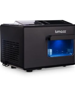 Luma Nugget Countertop Ice Maker, 44 lbs in 24 Hours, Black Stainless Steel Ice Machine, Perfect for Home Bar, Kitchen Countertop, RV, Home Office