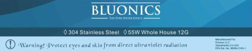 UV Water Filter Purification for Whole House Ultraviolet Light Filtration System 12 GPM 55W 110V 3/4 inch MNTP Inlet Outlet + 2 Extra Bulbs by Bluonics - Image 5