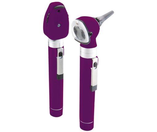ADC Otoscope/Ophthalmoscope Diagnostic Set, Pocket Size, LED Lamp, 2.5V, Hard Case, Diagnostix 5110NLV, Purple - Image 4