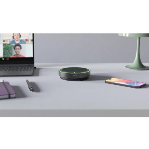 Jabra Speak2 75 Wireless Bluetooth Speakerphone - Portable Speaker with 4 Noise-Cancelling Mics, 65mm Full-Range Speakers & Super-Wideband Audio - Certified Microsoft Teams Speaker - Dark Grey - Image 10