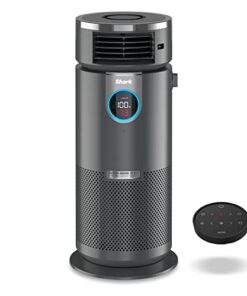 Shark 3 in 1 Air Purifiers for Home, Bedroom, or Office with HEPA Filter, Small Space Heater and Fan Combo, Filters Smoke, Covers up to 500 Sq Ft, Clean Sense Technology, Heat, Cool and Purify, HC452