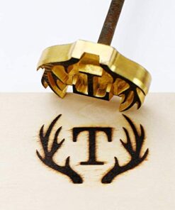 Custom Logo Wood Branding Iron,Durable Leather Branding Iron Stamp,BBQ Heat Stamp Including The Handle,Antlers Design Stamp