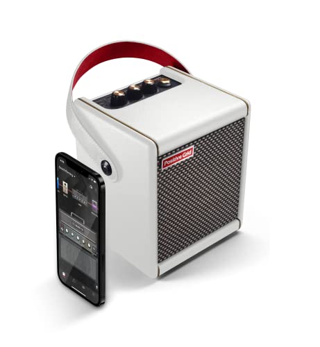 Positive Grid Spark Mini 10W Portable Smart Guitar Amp & Bluetooth Speaker with App for Playing Guitar at Home or Travel (Pearl)
