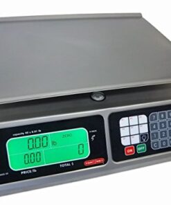 TORREY LPC40L Electronic Price Computing Scale, Rechargeable Battery, Stainless Steel Construction, 100 Memories, 8 Direct Access Keys , 40 lb
