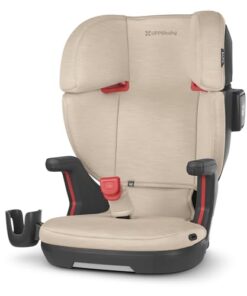 UPPAbaby Alta V2 High Back Booster Seat/Seven-Position, Active Support Headrest for Growing Children/SecureFit Integrated Belt Guide + Positioner/Cup Holder Included/Kavneer (Almond Mélange)