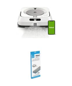 iRobot Braava Jet M6 (6110) Ultimate Robot Mop and m Series Washable Wet Mopping Pads, (2-Pack)