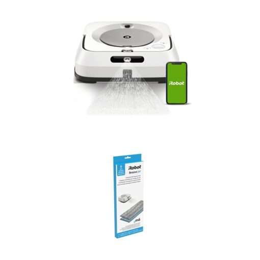 iRobot Braava Jet M6 (6110) Ultimate Robot Mop and m Series Washable Wet Mopping Pads, (2-Pack)