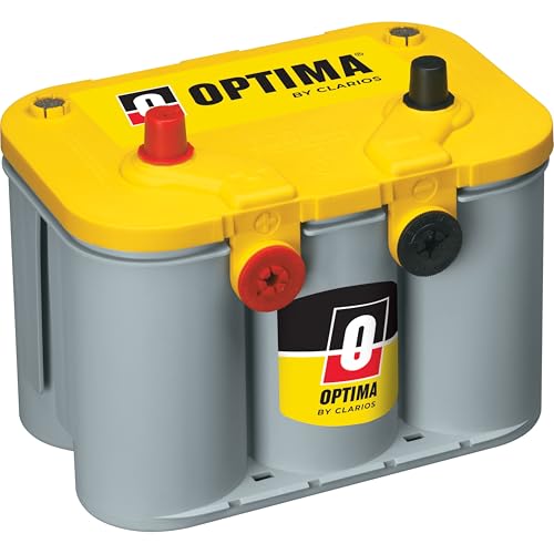 OPTIMA Batteries High Performance D34/78 YellowTop Dual Purpose Sealed AGM Car, Truck and SUV Battery, 750 CCA, Dual Terminal, Maintenance Free, Versitile Mounting