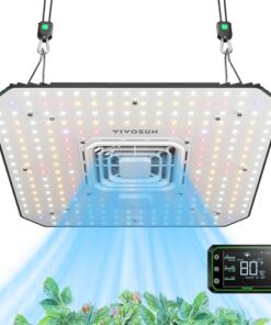 VIVOSUN AeroLight A100, Tunable Spectrum, LED Grow Light 100W with Integrated Circulation Fan & Growhub Controller E42A, Compatible with App & E25, 2 x 2 Ft. Coverage