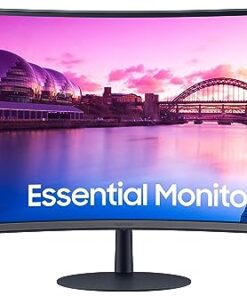 SAMSUNG 32-Inch S39C Series FHD Curved Gaming Monitor, 75Hz, AMD FreeSync, Game Mode, Advanced Eye Comfort, Frameless Display, Built in Speakers, Slim Metal Stand, LS32C394EANXGO, 2023, Black