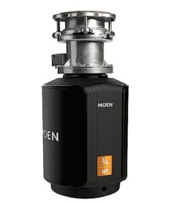 Moen Host Series Disposer with Control Activation 3/4 HP Garbage Disposal with Sound Reduction, Power Cord Included, GXB75C