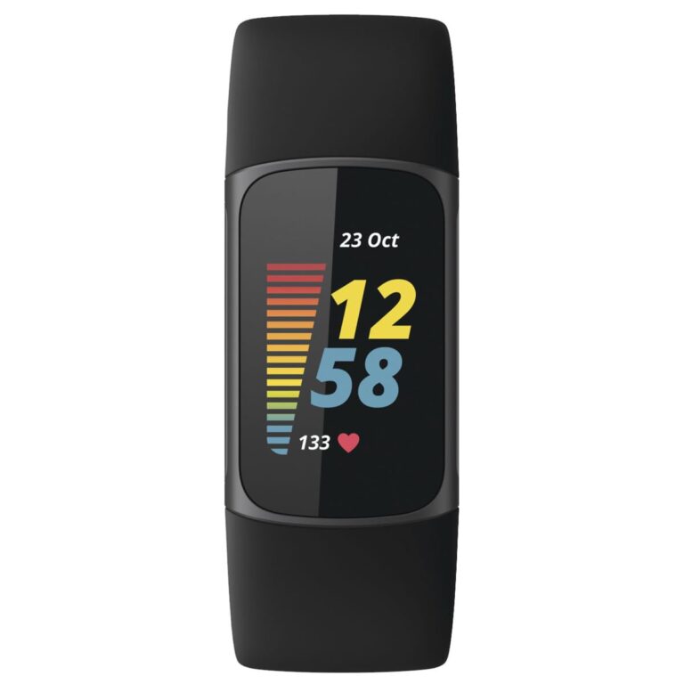 Fitbit Charge 5 Advanced Health & Fitness Tracker with Built-in GPS, Stress Management Tools, Sleep Tracking, 24/7 Heart Rate and More, Black/Graphite, One Size (S &L Bands Included) - Image 5