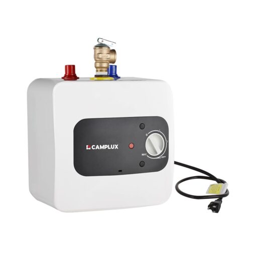 CAMPLUX Mini Tank Electric Water Heater 1.3 Gallons Hot Water Heaters 120V, Under Sink Water Heater with Cord Plug 1.44kW