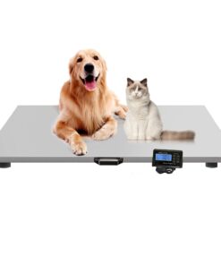 Togarhow 1100Lbs x 0.2Lbs Digital Livestock Scale Large Pet Vet Scale Stainless Steel Platform Electronic Postal Shipping Scale for Heavy Duty Large Dog Hog Sheep Goat Pig Sheep Scale