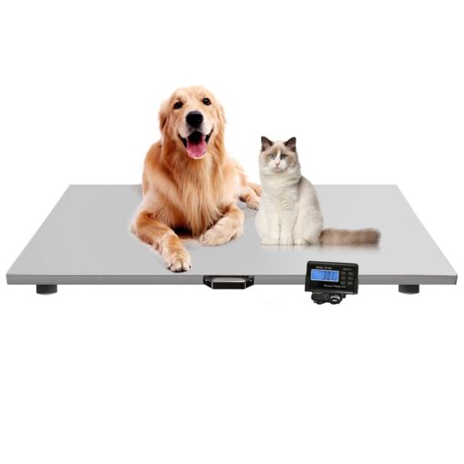 Togarhow 1100Lbs x 0.2Lbs Digital Livestock Scale Large Pet Vet Scale Stainless Steel Platform Electronic Postal Shipping Scale for Heavy Duty Large Dog Hog Sheep Goat Pig Sheep Scale