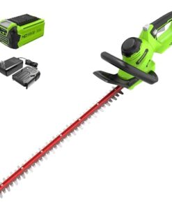 Greenworks 40V 24" Cordless Hedge Trimmer (1" Cutting Capacity), 2.0Ah USB Battery and Charger Included