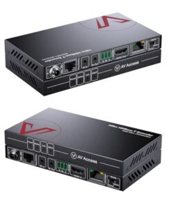 AV Access HDBaseT HDMI Extender Over Single Cat5e/6/6a/7 4K@60Hz (230ft/70m), 1080P (330ft/100m), with Ethernet Port, HDR10+, YUV4:2:0, HDCP 2.2, Plug & Play, IR Return & PoE, Smart EDID