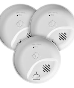 First Alert SMICO100-AC Interconnect Hardwire Combination Smoke & Carbon Monoxide Alarm with Battery Backup - 3 Pack