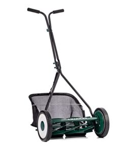 American Lawn Mower Company 1725-16GC 16-inch 7-Blade Reel Mower with Grass Catcher, Specialty Grass Mower, Green
