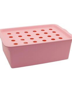 UGD8TQR Gardening Planting Tools 1 Set Plant Site Hydroponic System 24 Holes Indoor Garden Cabinet Box Soilless Seedling Grow Kit Bubble Planters Nursery Pots (Color : Blue) (Pink)