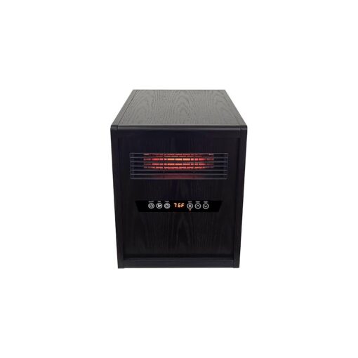 Modern Ember Portable Rolling Infrared Space Heater with LED Touchscreen and Remote Control | 12h Timer | 1500w Quick Heating for Indoor Use | Black Oak Wood - Image 6