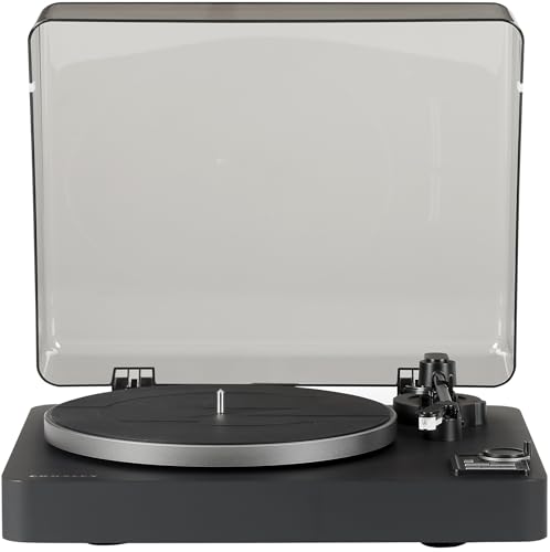Crosley C300A-BK Fully Automatic Belt-Drive Bluetooth Turntable Record Player, Black