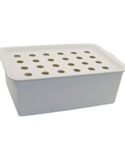 UGD8TQR Gardening Planting Tools 1 Set Plant Site Hydroponic System 24 Holes Indoor Garden Cabinet Box Soilless Seedling Grow Kit Bubble Planters Nursery Pots (Color : Blue) (Grey)