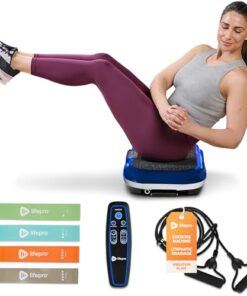 LifePro Vibration Plate Exercise Machine - Whole Body Workout Vibration Fitness Platform w/ Loop Bands - Home Training Equipment - Remote, Balance Straps, Videos & Manual
