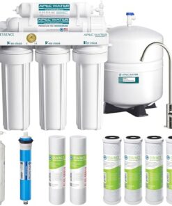 APEC Water Systems ROES-50 Essence Series Top Tier 5-Stage WQA Certified Ultra Safe Reverse Osmosis Drinking Water Filter System with Extra High Capacity Pre-Filter Set Stage 1-3