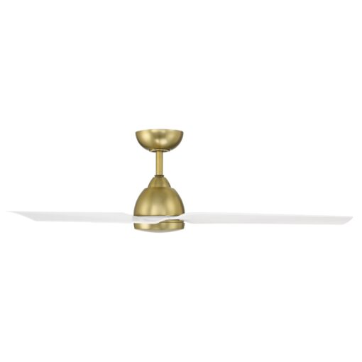 WAC Lighting Mocha Indoor and Outdoor 3-Blade Smart Home Ceiling Fan 54in Soft Brass Matte White with Remote Control works with Alexa and iOS or Android App - Image 5