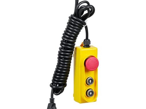 Happybuy Electric Hoist, 2200 lb Overhead Crane Garage w/Steel Hook, Remote Control & Emergency Stop Switch Ceiling Pulley Winch for Warehouse, Construction, Goods Lifting, 110V Red, 2200Lbs - Image 2