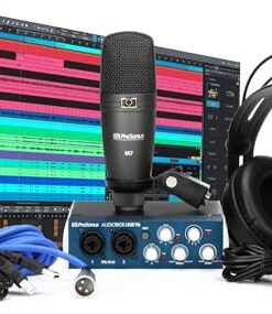 PreSonus AudioBox 96 Studio USB 2.0 Recording Bundle with Interface, Headphones, Microphone and Studio One software