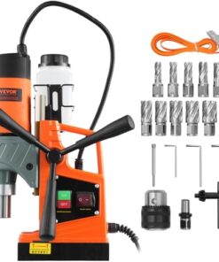 VEVOR Mag Drill Press, 1300W 1.57" Boring Diameter, 2922lbf Power Portable Magnetic Drill, 810 PRM, 11Pcs Drill Bits Electric Drilling Machine for Metal Surface, Industrial and Home Improvement