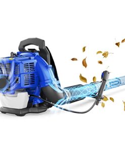 WILD BADGER POWER Leaf Blower Backpack, 43cc Gas Powered Strong Air Flow 650CFM 152MPH, Light Weight 17.4 lbs, Ideal for Leaf, Sand, Gravel, Snow, Yard and Driveway