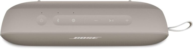 Bose New SoundLink Flex Portable Bluetooth Speaker (2nd Gen), Outdoor Speaker with Hi-Fi Audio, Up to 12 Hours Battery, Waterproof and Dustproof, with Slinger Hard Travel Case & USB Plug (Sandstone) - Image 6