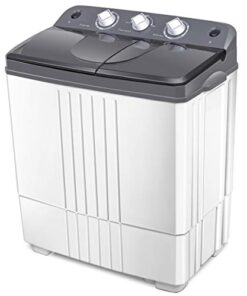 Giantex EP20313 Portable, 20lbs Capacity Combo, 12lbs Washer and 8lbs Spinner, Compact for Apartment RV, Gray & White Washing Machine