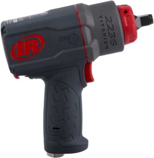Ingersoll Rand 2236QTIMAX DXS2 1/2" Air Impact Wrench, Quiet, 1,500 ft-lb Torque, Titanium Hammer Case, Friction Ring Retainer, Pistol, Interchangeable Anvil, Multifunctional Tool - Image 2