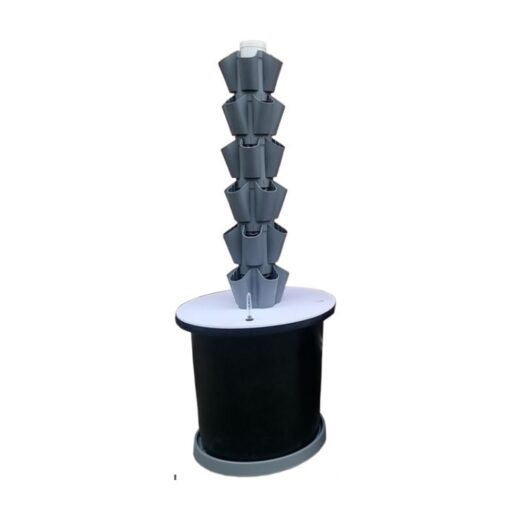 KSNWZ Indoor Smart Hydroponic Vertical Garden, Water Circulation Plants Germination Kit, with Lighting and Movable Water Tank, for Home Indoor Gardening System,Gray,6 Levels