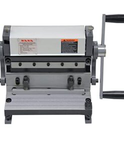 KAKA INDUSTRIAL 8-Inch Combination Sheet Metal Brake, Shear Press Brake 20-Gauge Capacity,3-IN-1 Sheet Metal Shear, Shears and Slip Roll Machine for Shear Bending Rolling, Brake Shear Roll Machine