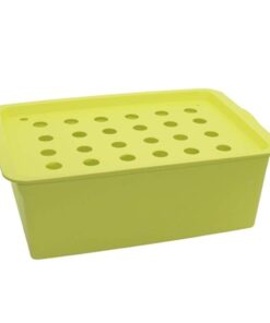 UGD8TQR Gardening Planting Tools 1 Set Plant Site Hydroponic System 24 Holes Indoor Garden Cabinet Box Soilless Seedling Grow Kit Bubble Planters Nursery Pots (Color : Blue) (Green)