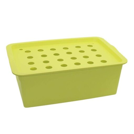 UGD8TQR Gardening Planting Tools 1 Set Plant Site Hydroponic System 24 Holes Indoor Garden Cabinet Box Soilless Seedling Grow Kit Bubble Planters Nursery Pots (Color : Blue) (Green)