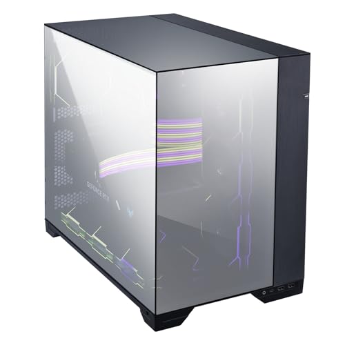 Lian Li O11 Vision -Three Sided Tempered Glass Panels - Dual-Chamber ATX Mid Tower - Up to 2 x 360mm Radiators - Removable Motherboard Tray for PC Building - Up to 455mm Large GPUs (O11VC.US)