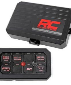 Rough Country 8-Gang Backlit Switch Panel & Relay System - Universal Light & Accessory Controller for Truck, Jeeps, UTV, Plug-and-Play, 60A