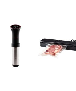 Anova Culinary (ANOVA) ᴿᴱᴰ Precision Cooker, Black, Medium & ANVS01-US00 Anova Precision Vacuum Sealer, Includes 10 Precut Bags, For Sous Vide and Food Storage